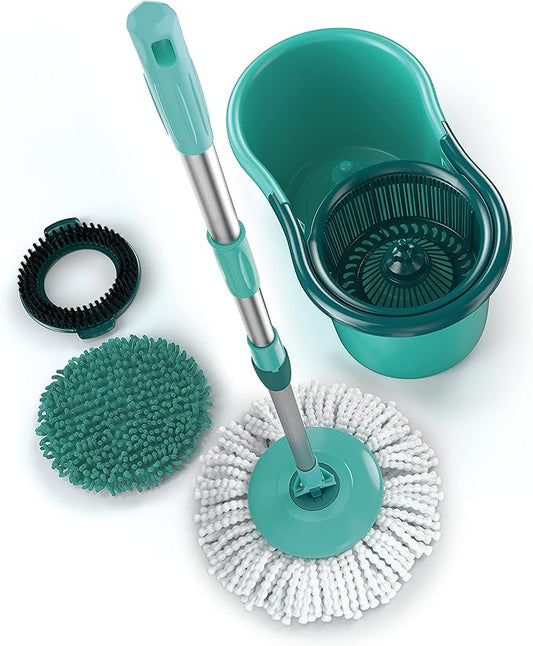 Super Mop Inox 4L Clean Bright - Sistema Giratório Profissional